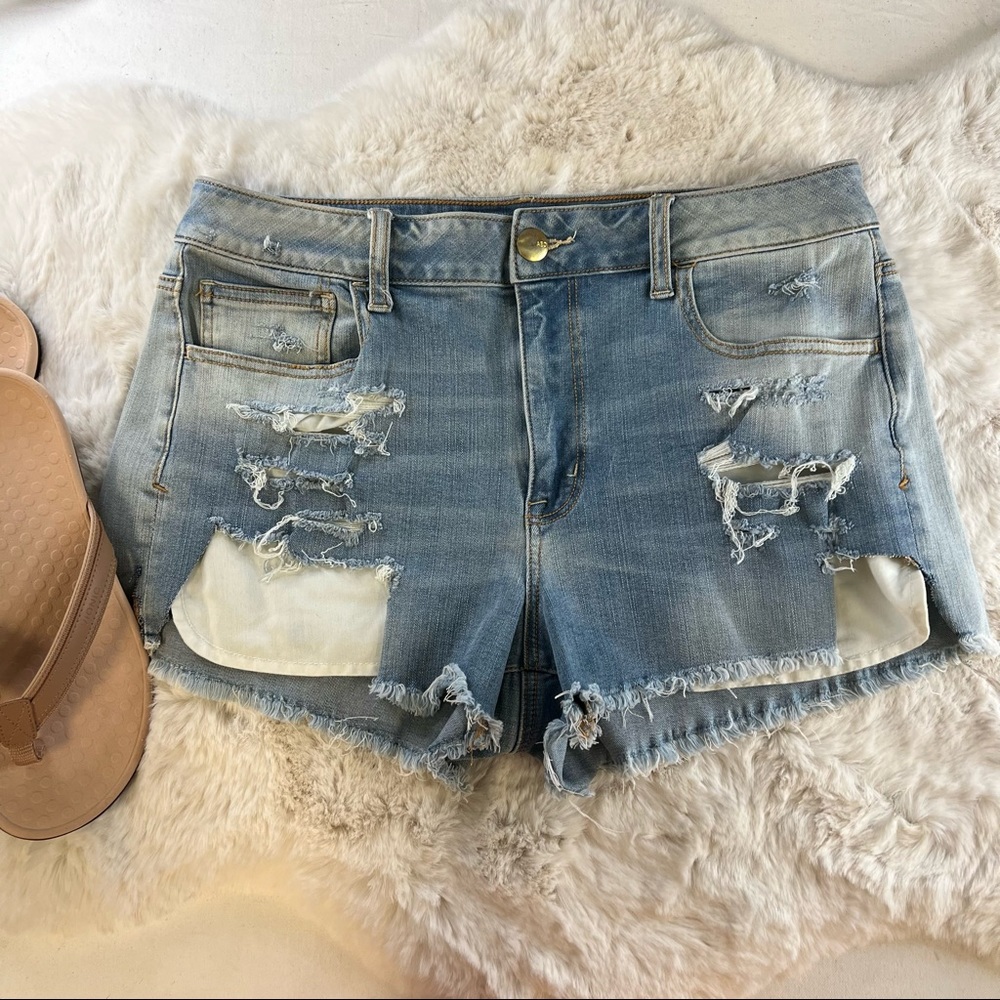 American Eagle Super Stretch Denim Shorts Sz 14